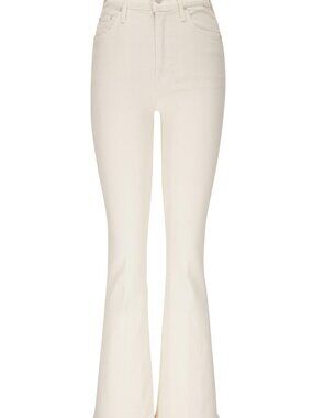 NWOT MOTHER High Waisted Weekender Skimp Off-White Flare Jeans Size 26